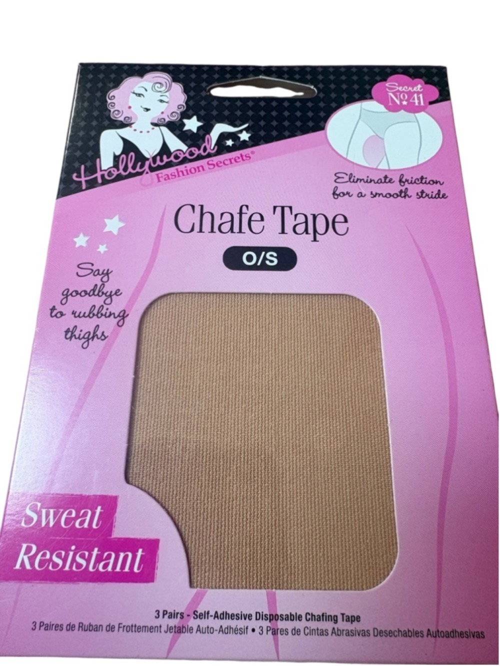 Hollywood Fashion Secrets Chafe Tape (Secret No. 41) Lot of 7 x 3 each